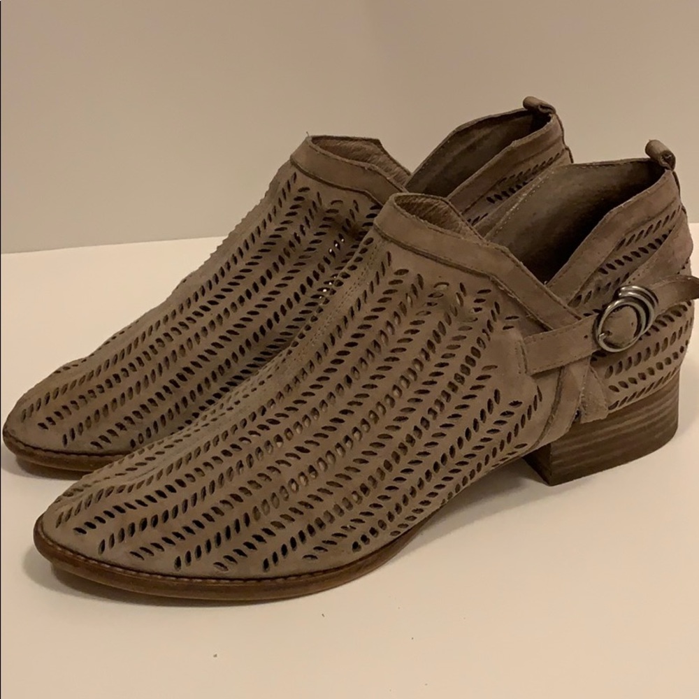 Vince Camuto perforated leather booties